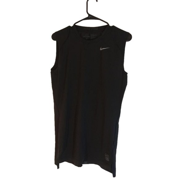 Nike Pro Compression Tank Shirt Mens XL Black Sleeveless Workout Stretch 28x18 - Picture 1 of 9